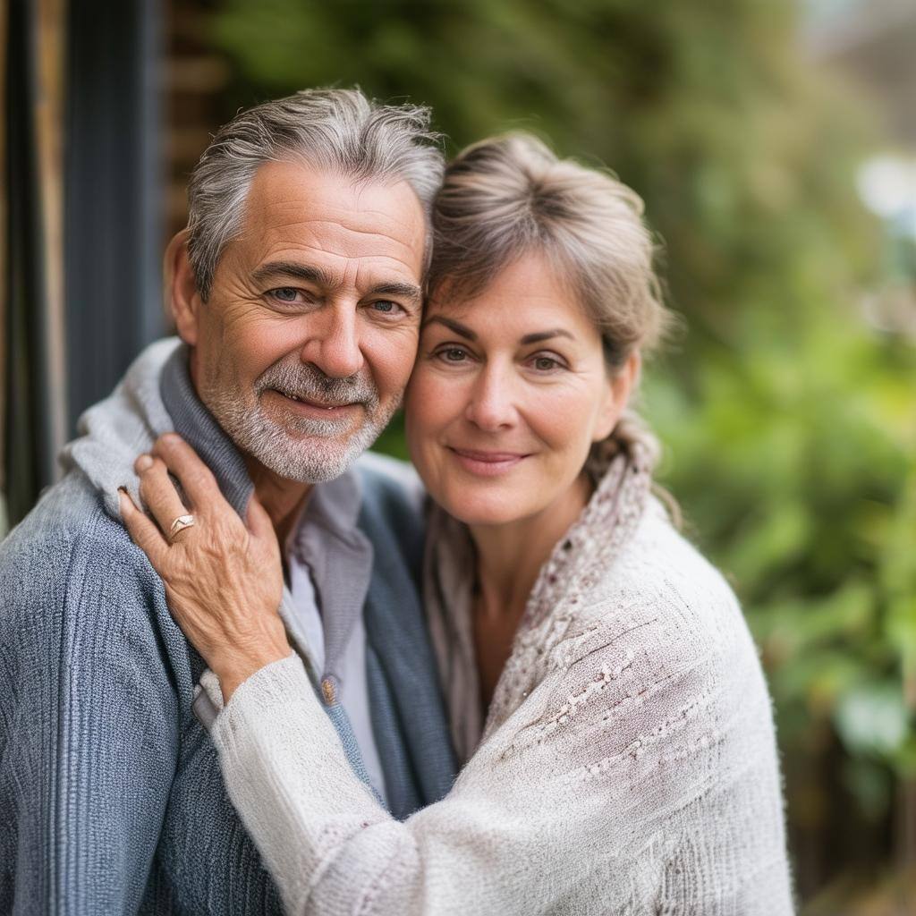 mid age couple midshot