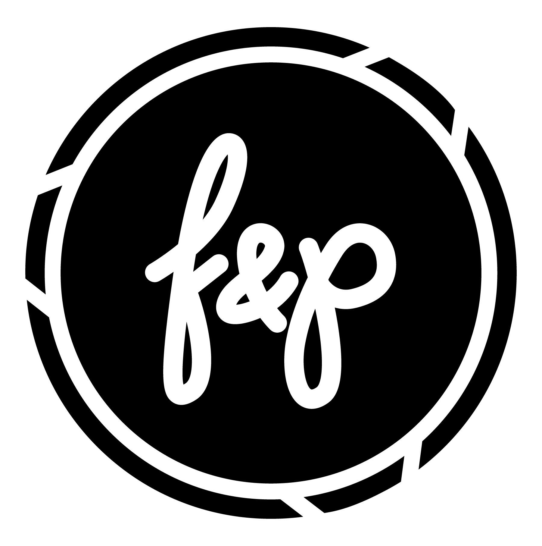 FnP Media Secondary Logo One Color Black